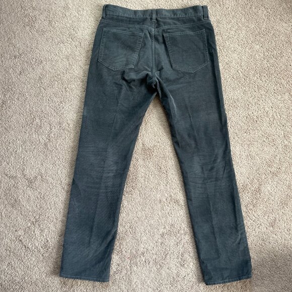 J Crew Gray Corduroy Pants Men 32 x 32 Stretch Flex Straight Preppy Y2K Classic - Picture 5 of 6